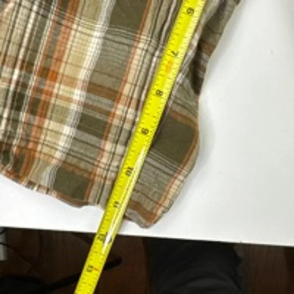 Men's  Columbia Plaid Shorts Size 32 Green Brown - Picture 8 of 9